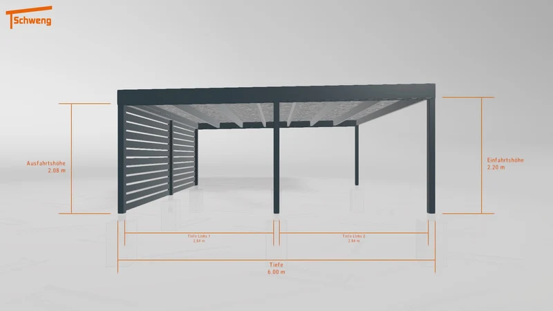 #DE Schweng Flachdachcarport C600+ (ID 5mwzmv)