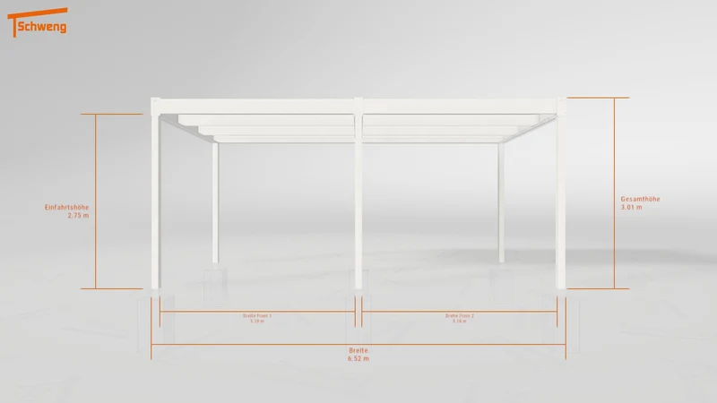#DE Schweng Flachdachcarport C600+ (ID qdwvdn)