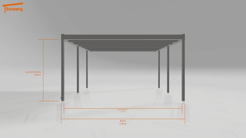 #DE Schweng Flachdachcarport C600+ (ID v4r9yp)