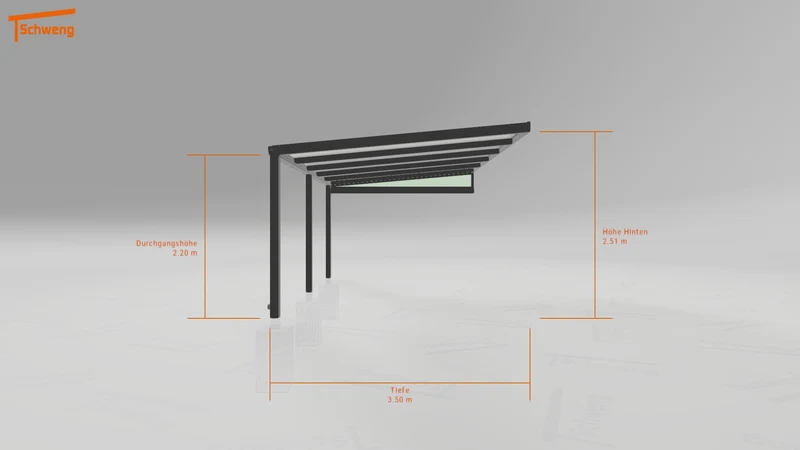 #DE Schweng Terrassenüberdachung S350 (ID 338bp3)