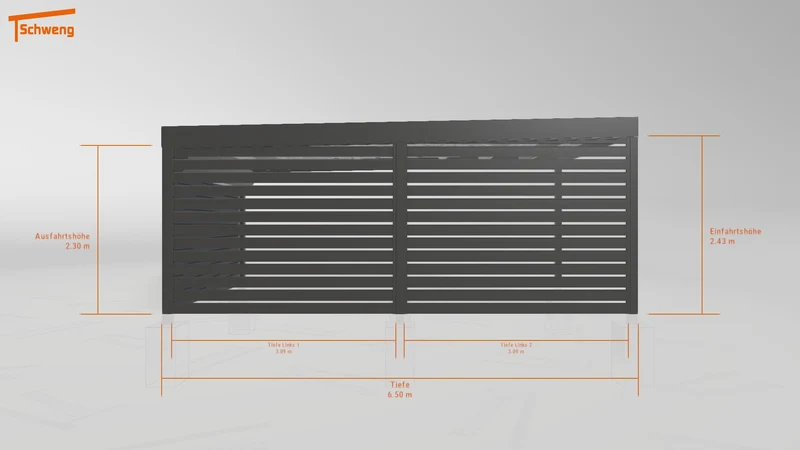 #DE Schweng Flachdachcarport C600+ (ID n5x8xr) #MTG