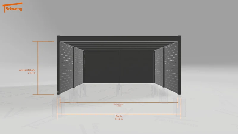 #DE Schweng Flachdachcarport C600+ (ID w3nx5w) #MTG