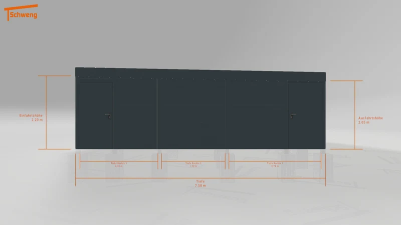 #DE Schweng Flachdachcarport C600 (ID pbjdpz) #MTG