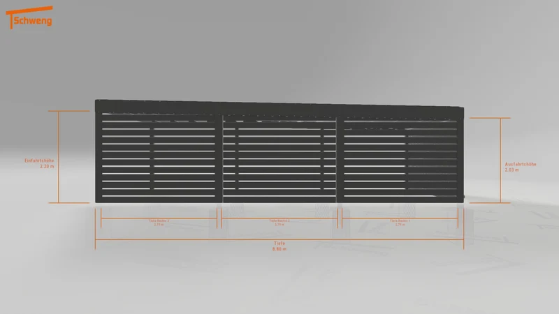 #DE Schweng Flachdachcarport C600+ (ID n5x4n4) #MTG