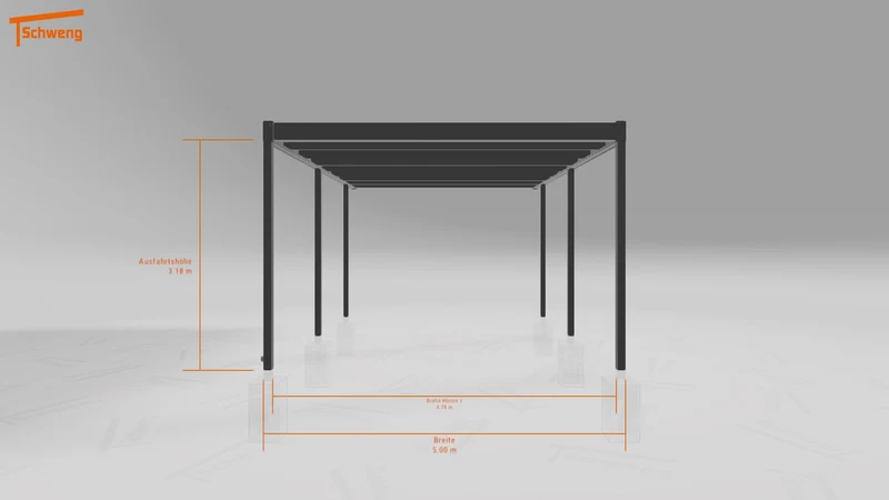 #DE Schweng Flachdachcarport C600 (ID pbjqd3) #MTG
