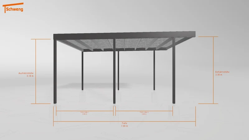 #DE Schweng Flachdachcarport C600 (ID pbjqd3) #MTG