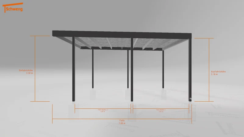 #DE Schweng Flachdachcarport C600 (ID pbjqd3) #MTG