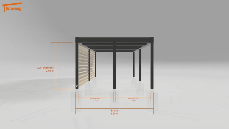 #DE Schweng Flachdachcarport C600 (ID rjzrwm)