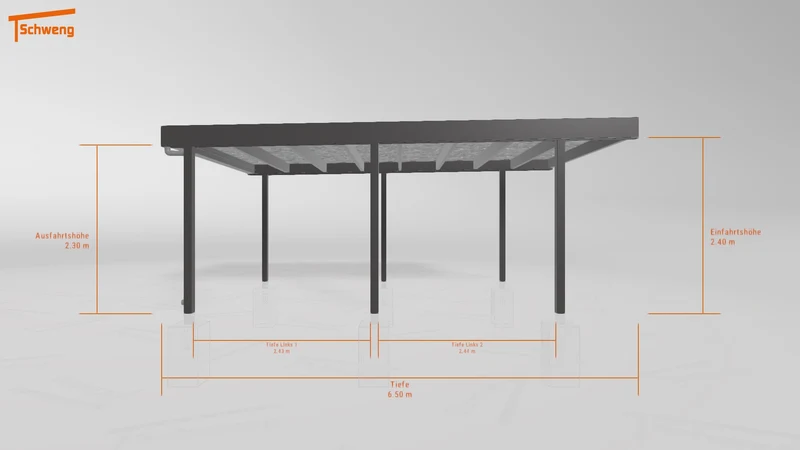 #DE Schweng Flachdachcarport C600+ (ID dv35pn) #MTG