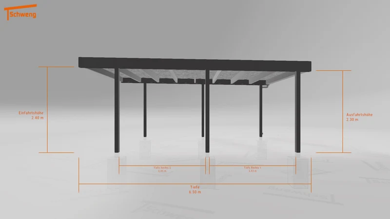 #DE Schweng Flachdachcarport C600+ (ID dv35pn) #MTG