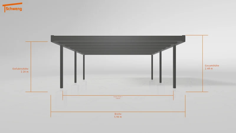 #DE Schweng Flachdachcarport C600+ (ID jj9928) #MTG