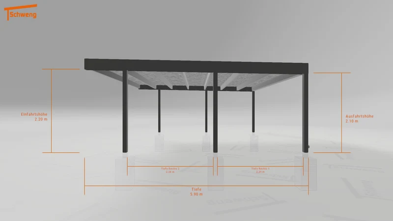 #DE Schweng Flachdachcarport C600+ (ID jj9928) #MTG