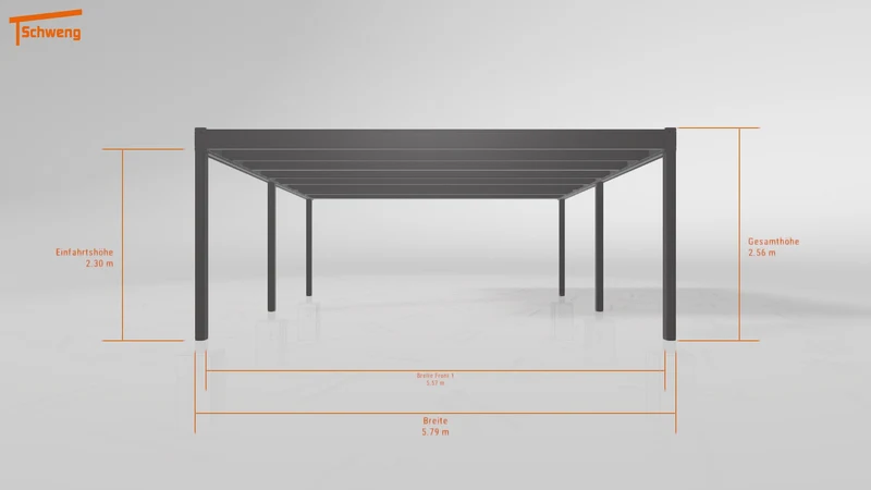 #DE Schweng Flachdachcarport C600+ (ID 2qxx2d)