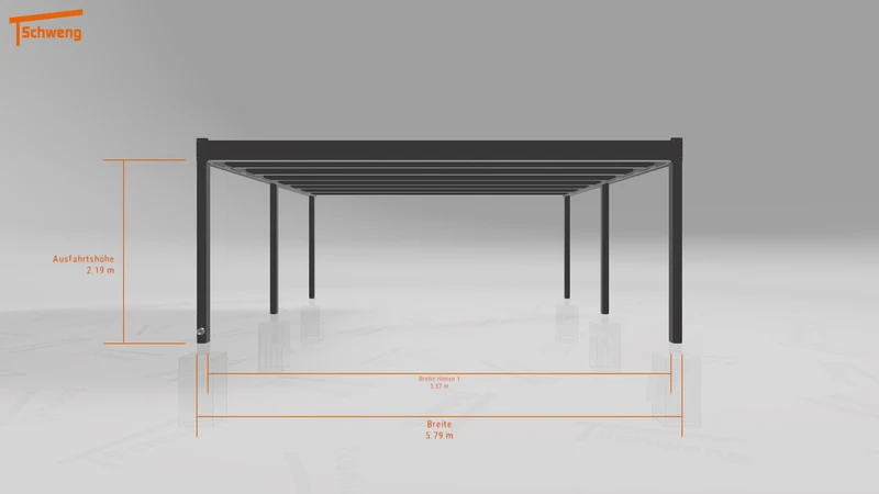 #DE Schweng Flachdachcarport C600+ (ID 2qxx2d)