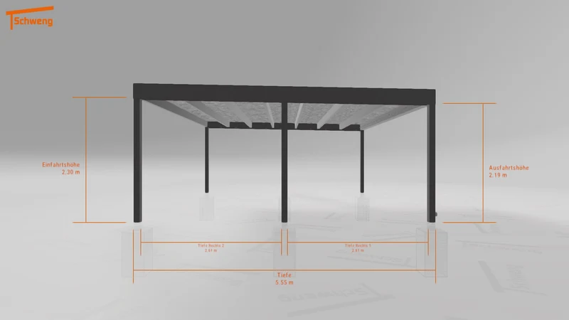 #DE Schweng Flachdachcarport C600+ (ID 2qxx2d)