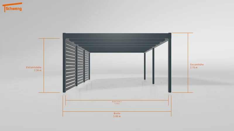 #DE Schweng Flachdachcarport C600 (ID k2yybp)