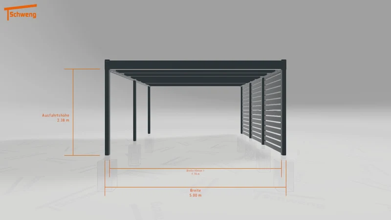 #DE Schweng Flachdachcarport C600 (ID k2yybp)