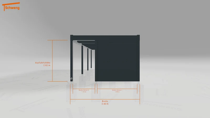#DE Schweng Flachdachcarport C600 (ID k2yjyq)