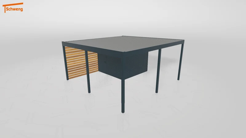 #DE Schweng Flachdachcarport C600+ (ID w3nxn3)
