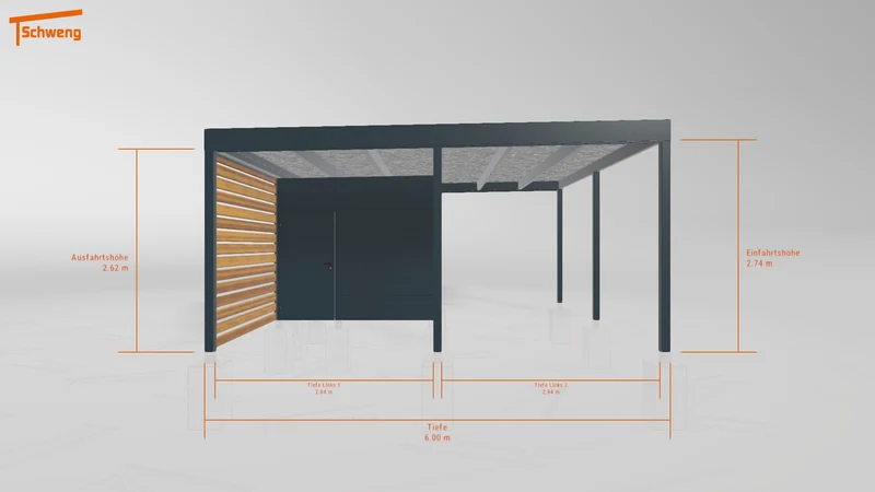 #DE Schweng Flachdachcarport C600+ (ID w3nxn3)
