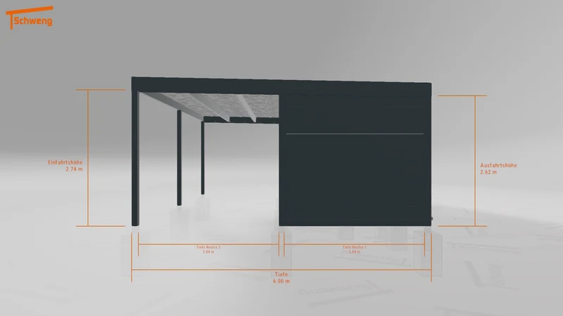 #DE Schweng Flachdachcarport C600+ (ID w3nxn3)
