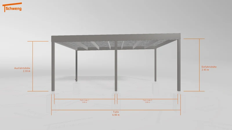 #DE Schweng Flachdachcarport C600 (ID dv3nb3)