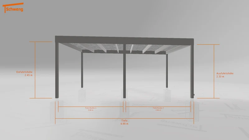 #DE Schweng Flachdachcarport C600 (ID dv3nb3)