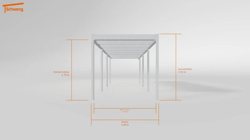#DE Schweng Flachdachcarport C600 (ID pbj353)