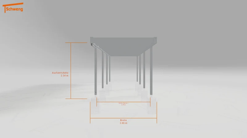 #DE Schweng Flachdachcarport C600 (ID pbj353)