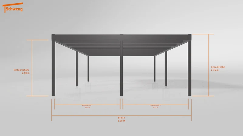 #DE Schweng Flachdachcarport C600 (ID 77mg3p) #MTG