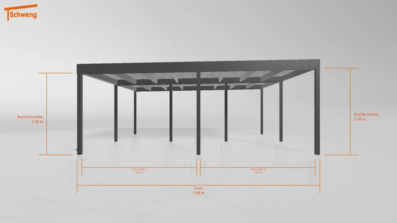 #DE Schweng Flachdachcarport C600 (ID 77mg3p) #MTG