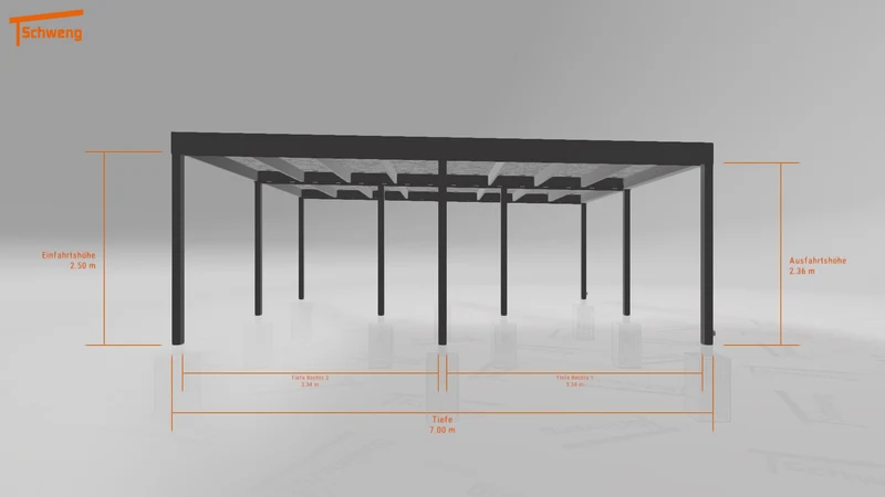 #DE Schweng Flachdachcarport C600 (ID 77mg3p) #MTG