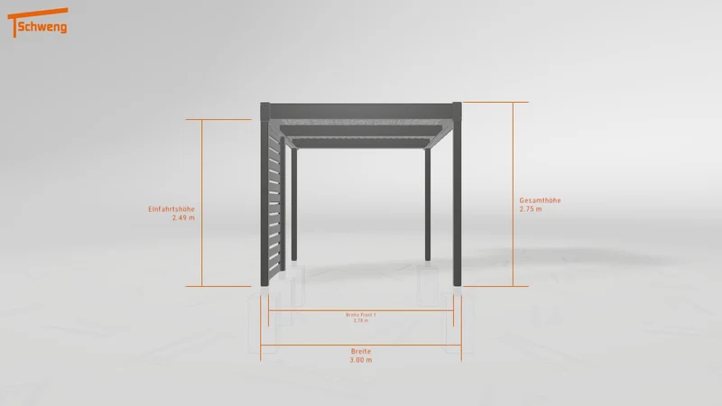 #DE Schweng Flachdachcarport C600 (ID qdwnv8) #MTG