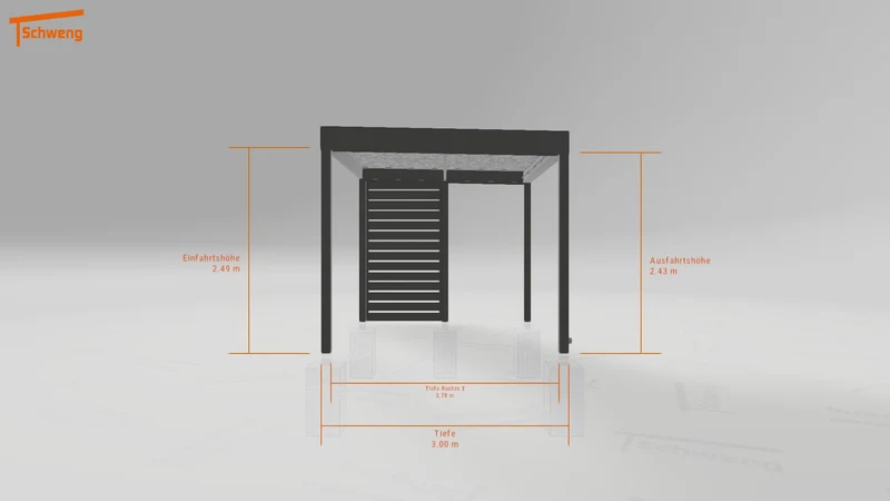 #DE Schweng Flachdachcarport C600 (ID qdwnv8) #MTG