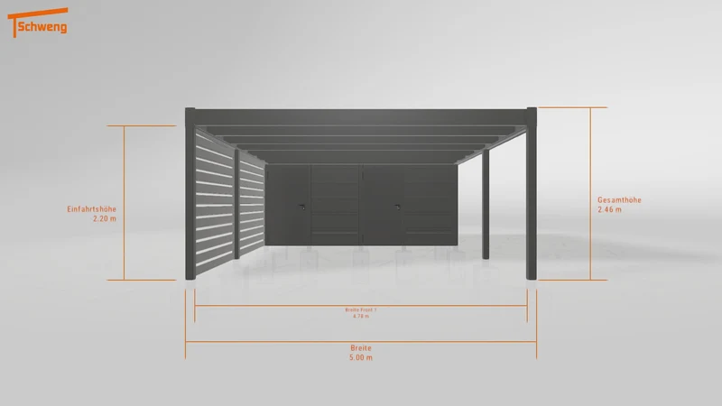#DE Schweng Flachdachcarport C600+ (ID pbjq93) #MTG