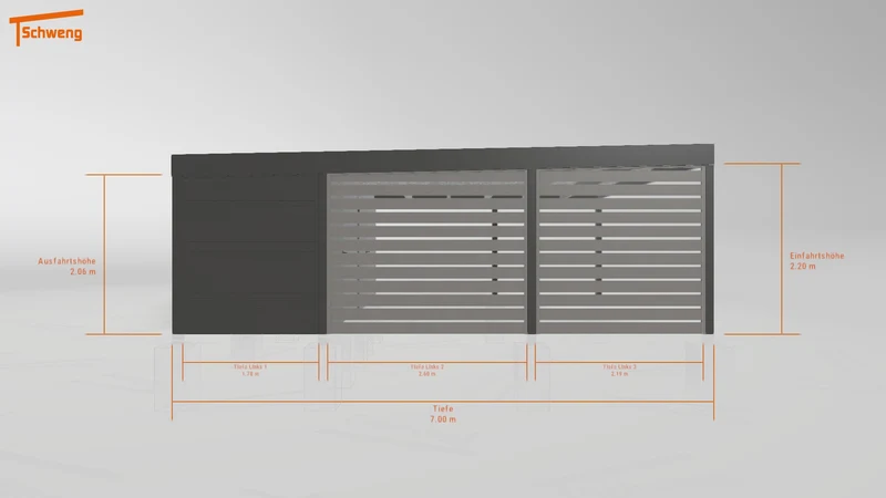 #DE Schweng Flachdachcarport C600+ (ID pbjq93) #MTG