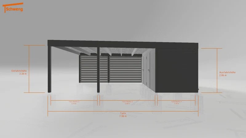 #DE Schweng Flachdachcarport C600+ (ID pbjq93) #MTG