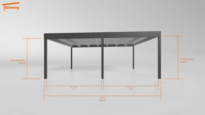 #DE Schweng Flachdachcarport C600+ (ID pbjqvk)