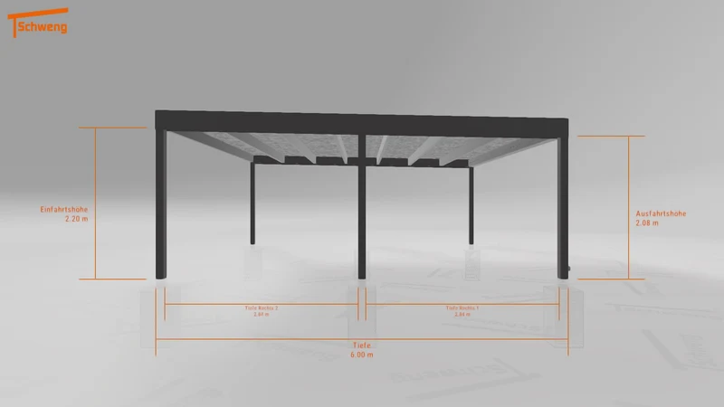#DE Schweng Flachdachcarport C600+ (ID pbjqvk)