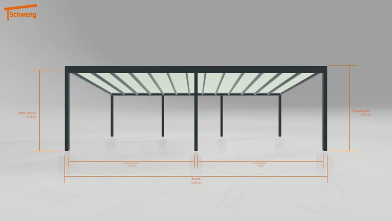 #DE Schweng Pultdachcarport S400 (ID 77m525) #MTG