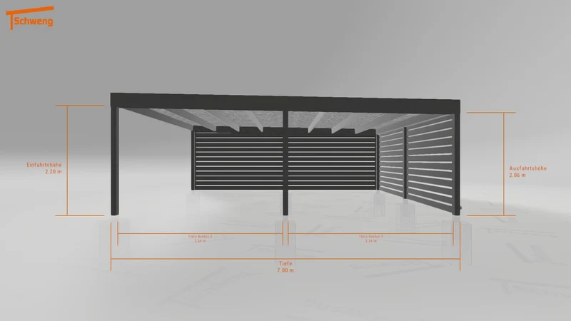 #DE Schweng Flachdachcarport C600 (ID zbgjqm) #MTG