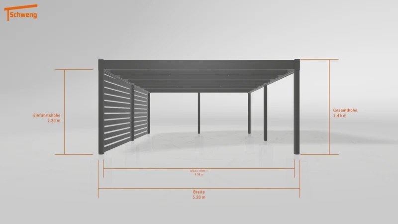 #DE Schweng Flachdachcarport C600+ (ID pbjw37) #MTG