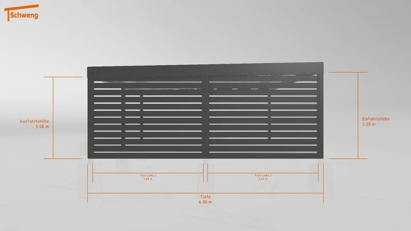 #DE Schweng Flachdachcarport C600+ (ID pbjw37) #MTG