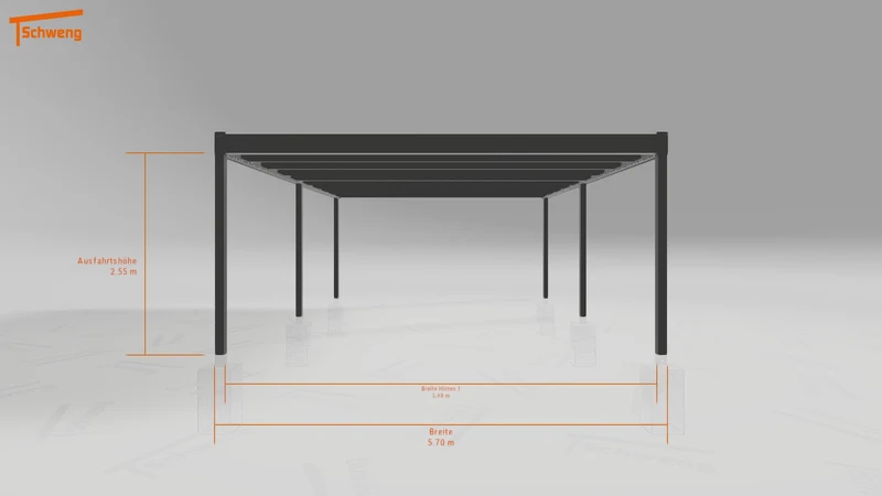 #DE Schweng Flachdachcarport C600 (ID w3nxp3)