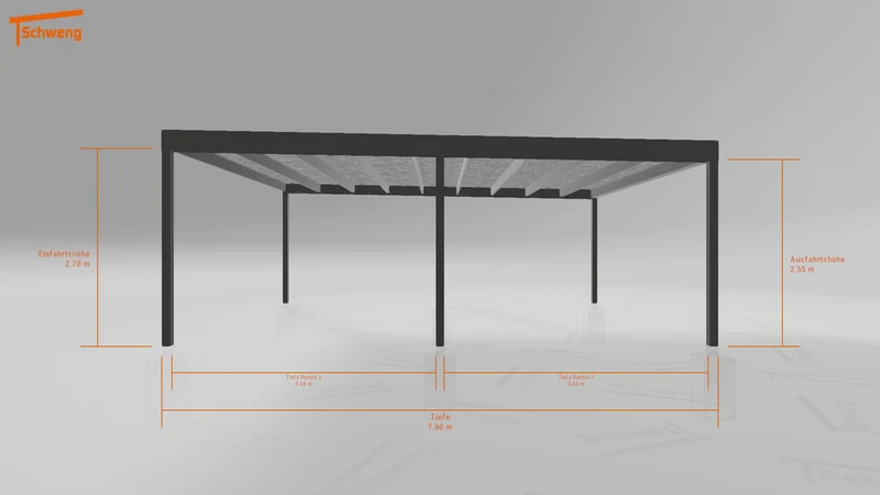 #DE Schweng Flachdachcarport C600 (ID w3nxp3)