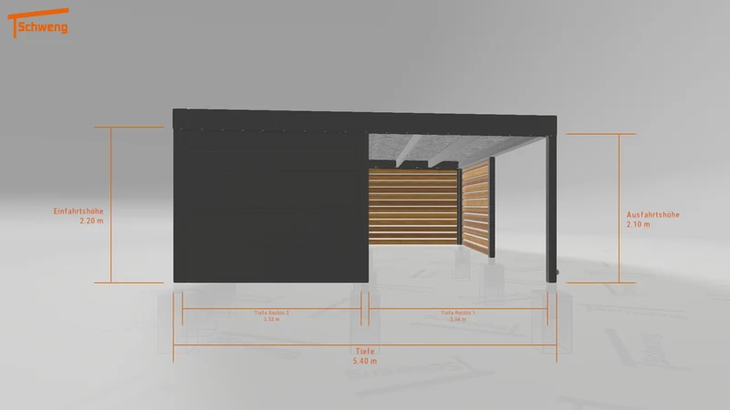 #DE Schweng Flachdachcarport C600+ (ID k2y3wj) #MTG