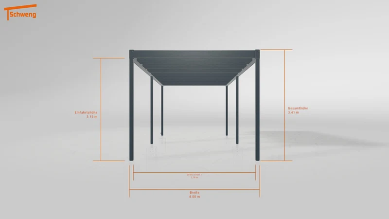 #DE Schweng Flachdachcarport C600 (ID 9wpd37)