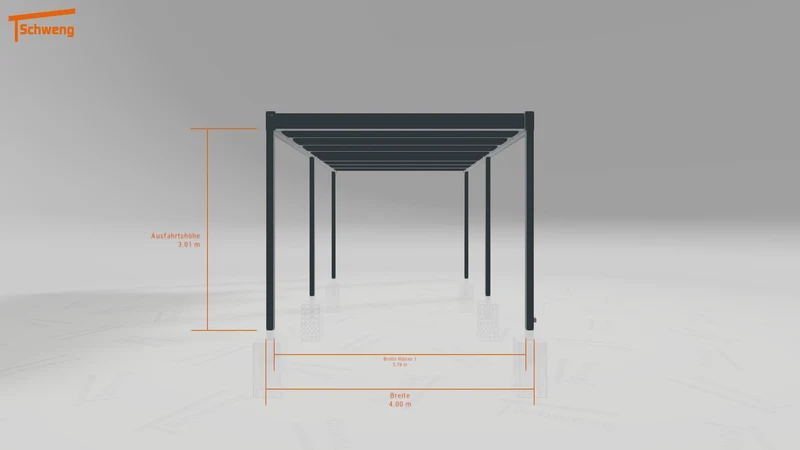 #DE Schweng Flachdachcarport C600 (ID 9wpd37)