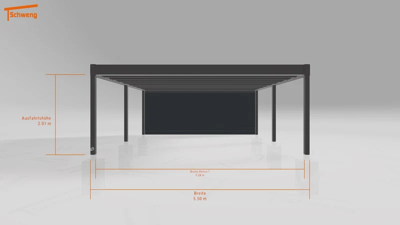 #DE Schweng Flachdachcarport C600+ (ID g7gzp7)