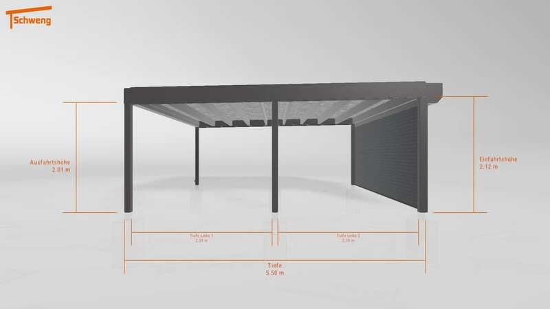 #DE Schweng Flachdachcarport C600+ (ID g7gzp7)